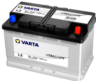Аккумулятор Varta Стандарт 74 Ач обр. пол. 720A 278x175x190 (574 300 072)