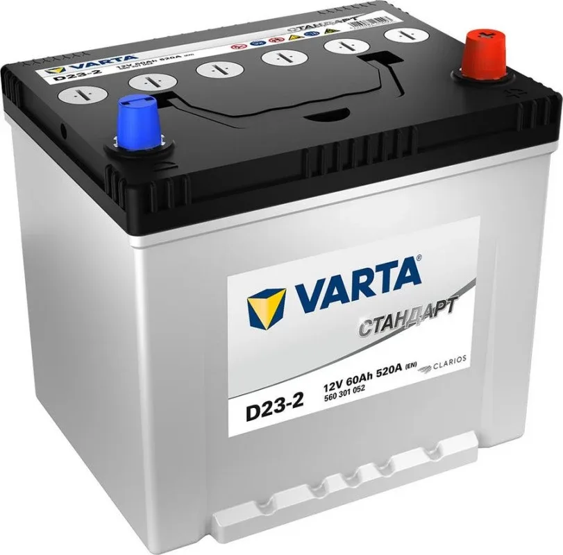 Аккумулятор Varta Стандарт Asia D23 60 Ач обр. пол. 520A 230x175x223