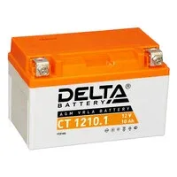 Аккумулятор для мототехники DELTA CT 1210.1 10Ач 190A прям. пол. 150x86x93 (YTZ10S)