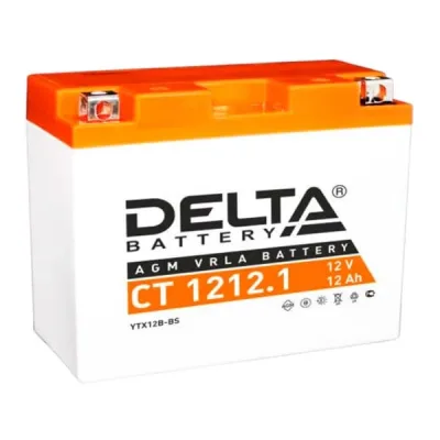 Аккумулятор для мототехники DELTA CT 1212.1 12Ач 155A прям. пол. 151x71x130 (YT12B-BS)