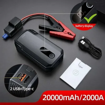 Пусковое устройство Baseus с дисплеем 7000mAh 1000-2000A дизель