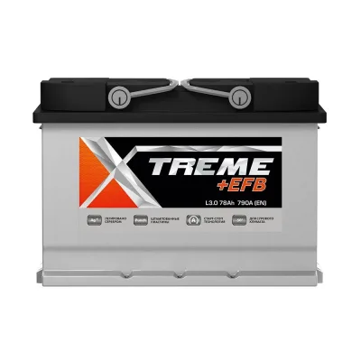Аккумулятор XTREME +EFB L3 78 Ач обр. пол. 790A 278x175x190