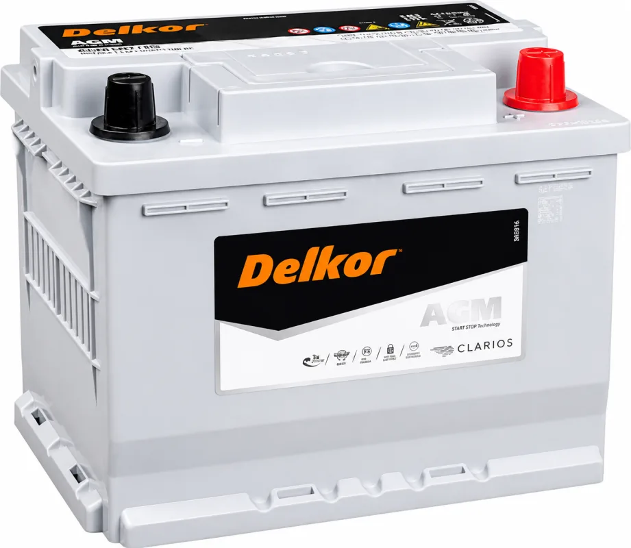 Аккумулятор DELKOR AGM 60 Ач обр. пол. 680А 242x175x190