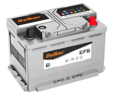 Аккумулятор DELKOR EFB L3 70 Ач обр. пол. 760A 278x175x190