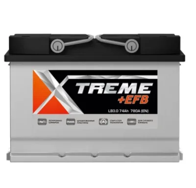 Аккумулятор XTREME +EFB LB3 74 Ач обр. пол. низкий 780A 278x175x175