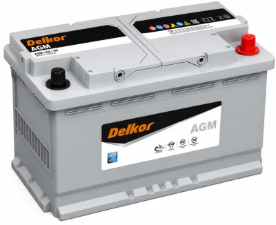 Аккумулятор DELKOR AGM 80 Ач обр. пол. 800А 315x175x190