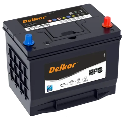 Аккумулятор DELKOR EFB 130D26L 80 Ач обр. пол. 720A 260x173x225