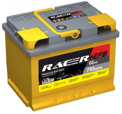 Аккумулятор RACER EFB (АКОМ) 66 Ач прям. пол. 710A 242x175x190