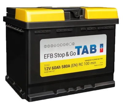 Аккумулятор TAB EFB STOP & GO 60 Ач обр. пол. 640А 242x175x190 (56088)