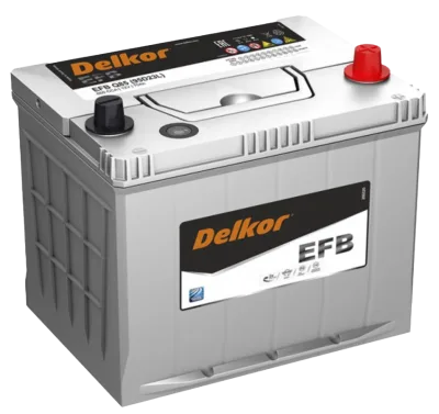 Аккумулятор DELKOR EFB 95D23L Q85 70 Ач обр. пол. 660A 232x173x225