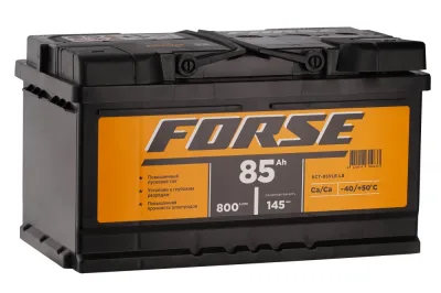 Аккумулятор FORSE 85 Ач обр. пол. низкий 800A 315x175x175