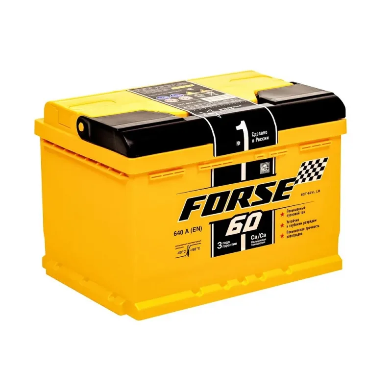 Аккумулятор FORSE 60 Ач обр. пол. 640A 242x175x190
