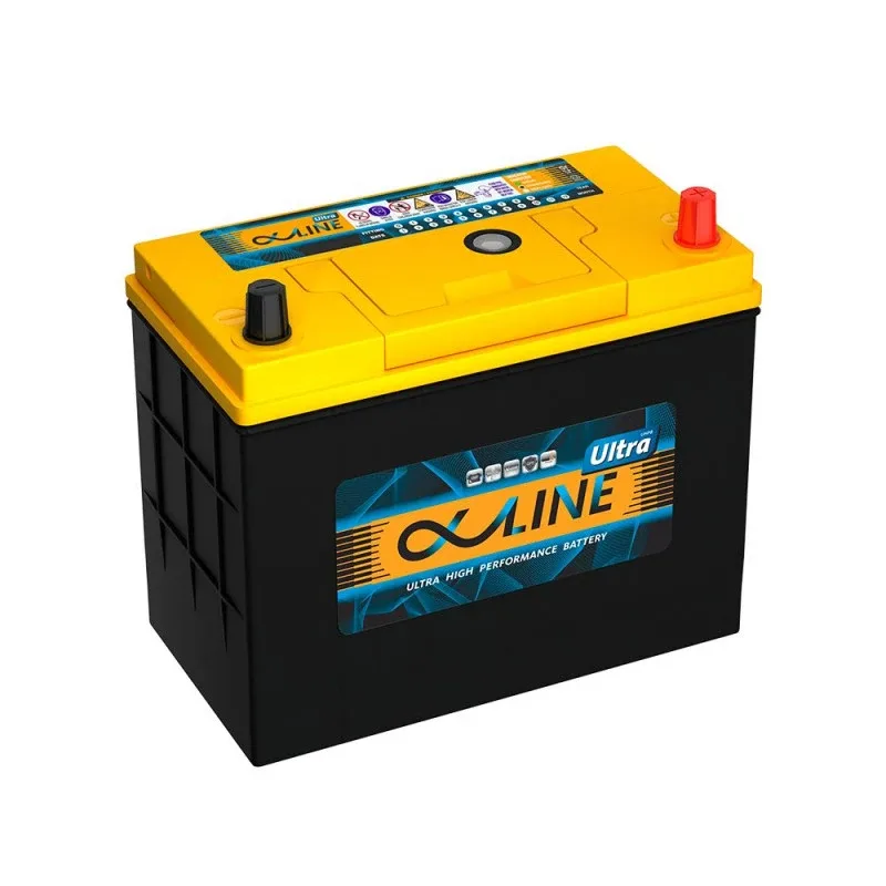 Аккумулятор Alphaline Ultra 75B24L 59 Ач обр. пол. тонкие клеммы 550A 232x127x220
