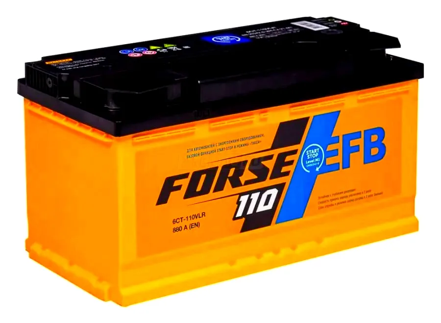 Аккумулятор FORSE EFB 110 Ач прям. пол. 880A 353x175x190