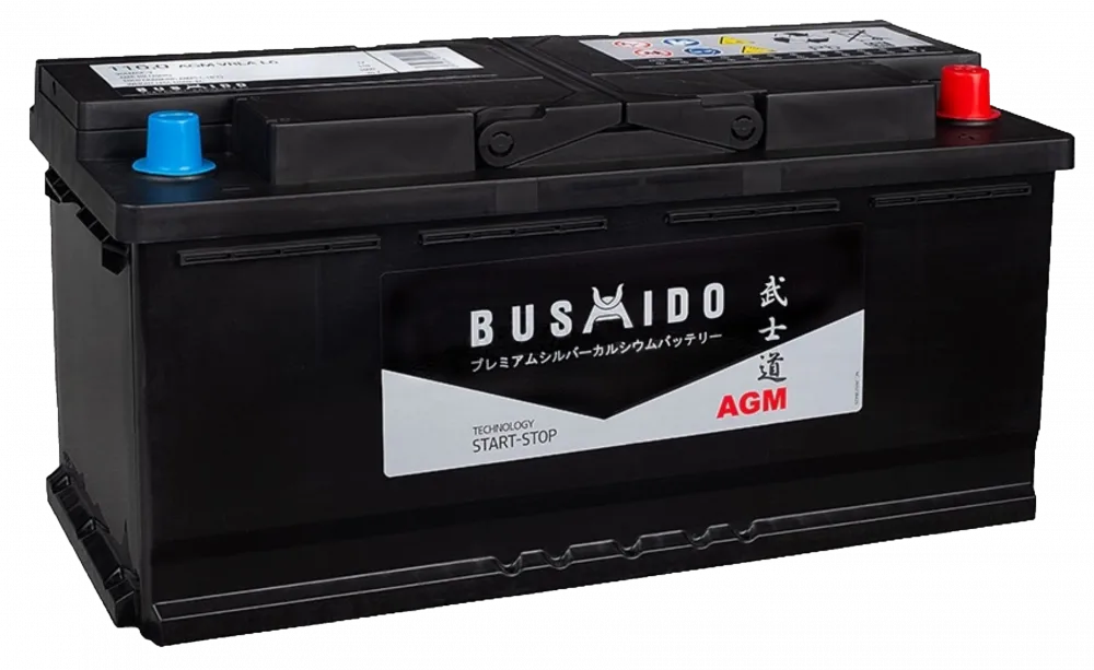 Аккумулятор BUSHIDO AGM L6 110 Ач обр. пол. 1000А 393x175x190