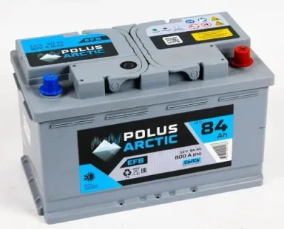 Аккумулятор POLUS ARCTIC EFB 84 Ач обр. пол. 800A 315x175x190