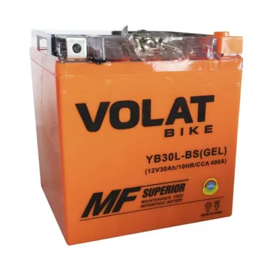 Аккумулятор для мототехники VOLAT YB30L-BS iGEL 30Ач 400А обр. пол. 166x127x175 (YIX30L-BS)