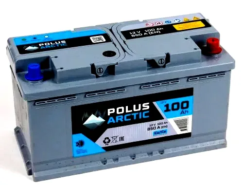 Аккумулятор POLUS ARCTIC 100 Ah обр. пол. 850A 353x175x190