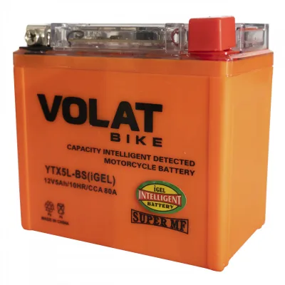 Аккумулятор для мототехники VOLAT iGEL YTX5L-BS 5Ач 80А обр. пол. 113x70x106 (YTX5L, EB5-3)