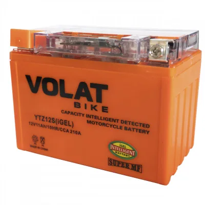 Аккумулятор для мототехники VOLAT YTZ12S iGEL 11Ач 210А прям. пол. 150x87x110 (YTZ12S-BS, MT 12-11)
