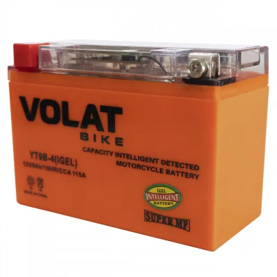 Аккумулятор для мототехники VOLAT YT9B-4 iGEL 8Ач 115А прям. пол. 150x70x105 (YTX9-BS, YTX9, YT9B-4, CT 1209.1)