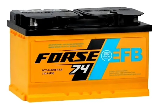 Аккумулятор FORSE EFB 74 Ач обр. пол. 750A 278x175x190