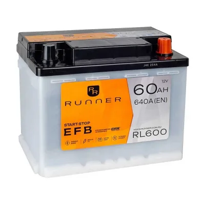 Аккумулятор RUNNER EFB RL600 60 Ач обр. пол. 640A 242x175x190