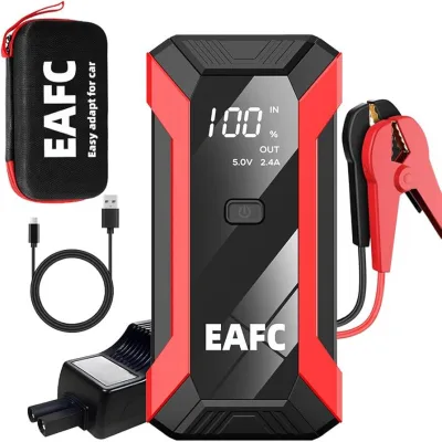 Пусковое устройство для авто EAFC DIESEL 6L Black 2000A 18000mAh (JC02) зеленая коробка