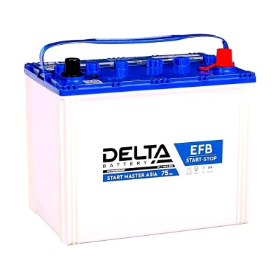 Аккумулятор DELTA START MASTER EFB ASIA 75 Ач обр. пол. 700А 260x173x220
