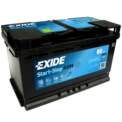 Аккумулятор EXIDE Start-Stop AGM 80 Ач обр. пол. 800А 315x175x190 (EK800) Poland