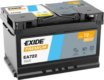 Аккумулятор EXIDE Premium EA722 72 Ач обр. пол. 720A 278x175x190