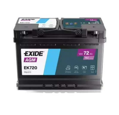 Аккумулятор EXIDE Start-Stop AGM 72 Ач обр. пол. 760А 278x175x190 (EK720) France
