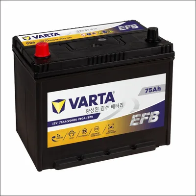 Аккумулятор Varta EFB D26 75 Ач прям. пол. 740A 260x173x220