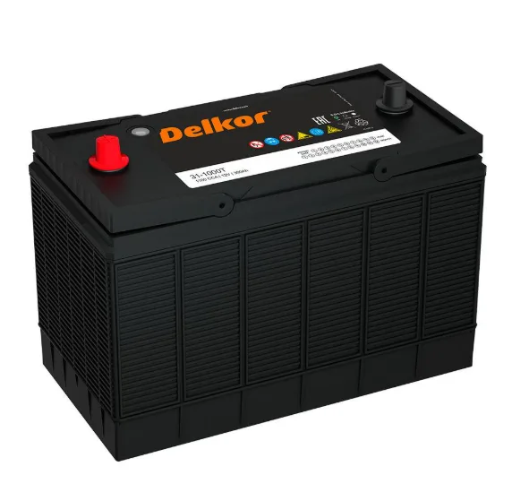 Аккумулятор DELKOR 31-1000 100 Ah конус 1000A 330x172x240