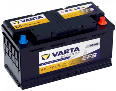 Аккумулятор Varta EFB L5 95 Ач обр. пол. 850A 353x175x190