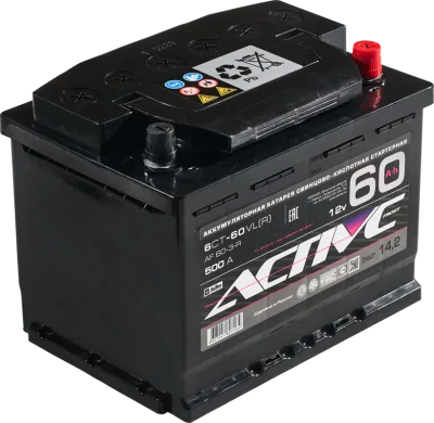 Аккумулятор ACTIVE FROST L2 60 Ач обр. пол. 500А 242х175х190