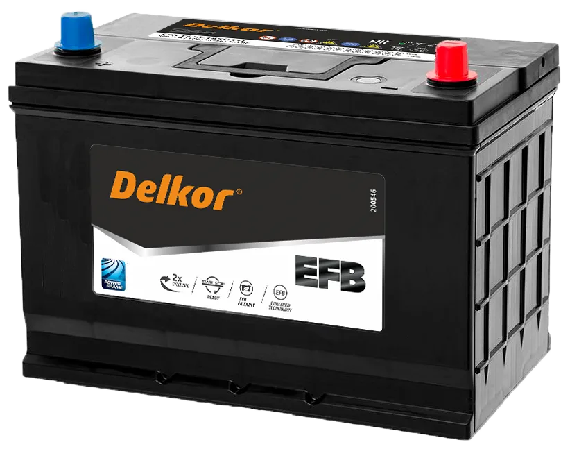 Аккумулятор DELKOR EFB T110 145D31L 105 Ач обр. пол. 920A 306x173x220