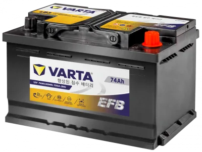Аккумулятор Varta EFB LB3 74 Ач обр. пол. низкий 740A 278x175x175