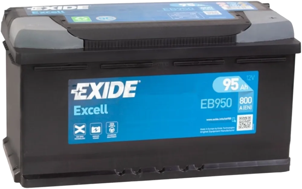 Аккумулятор EXIDE Excell EB950 95 Ач обр. пол. 800А 353x175x190