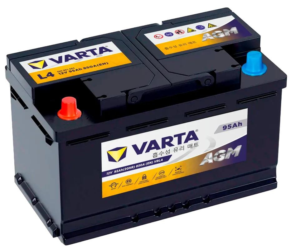 Аккумулятор Varta AGM L4 95 Ач прям. пол. 850A 315x175x190 (595 900 085)