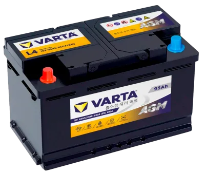 Аккумулятор Varta AGM L4 95 Ач прям. пол. 850A 315x175x190 (595 900 085)