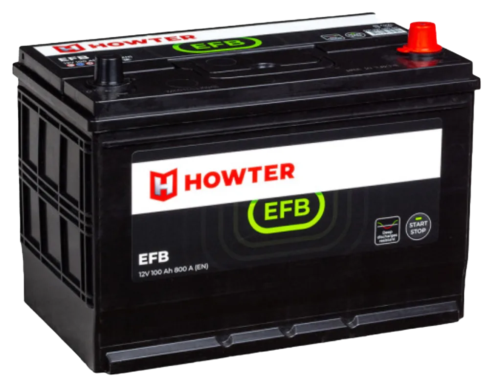 Аккумулятор HOWTER EFB D31 100 Ач обр. пол. 800А 306x173x220