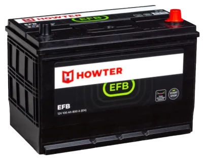 Аккумулятор HOWTER EFB D31 100 Ач обр. пол. 800А 306x173x220