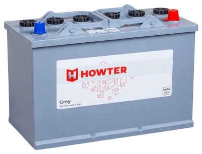 Аккумулятор HOWTER Grey D34 125 Ач обр. пол. 900А 344x172x230