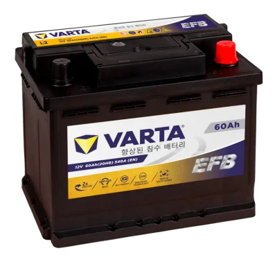 Аккумулятор Varta EFB 60 Ач обр. пол. 540A низкий 242x175x175
