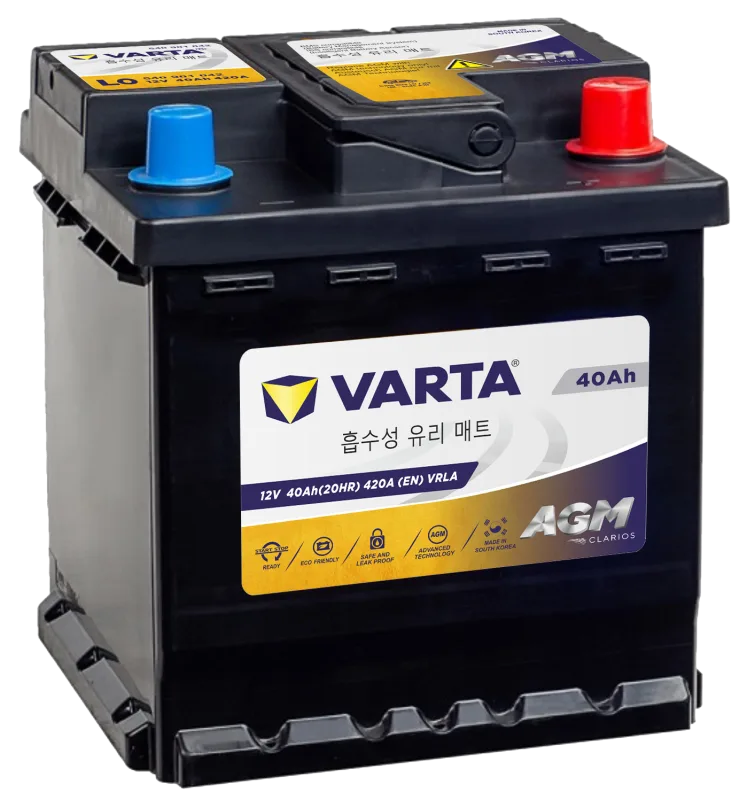 Аккумулятор Varta AGM L0 40 Ач обр. пол. 420A 175x175x190 (540 901 042)