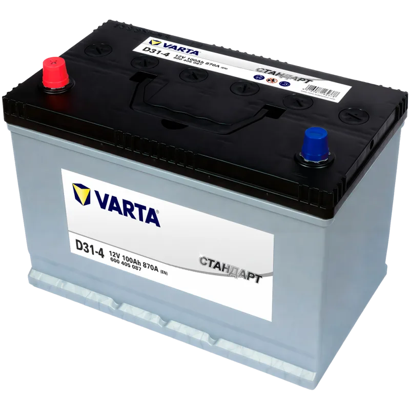 Аккумулятор Varta Стандарт D31 100 Ач прям. пол. 870A 306x173x220