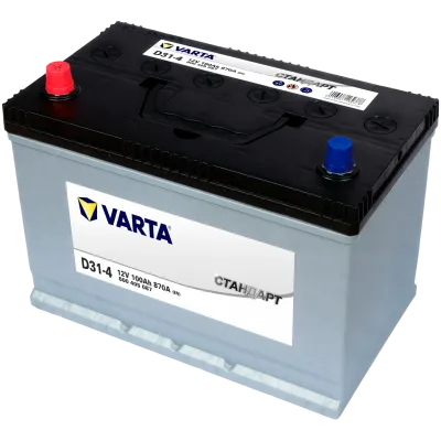Аккумулятор Varta Стандарт D31 100 Ач прям. пол. 870A 306x173x220