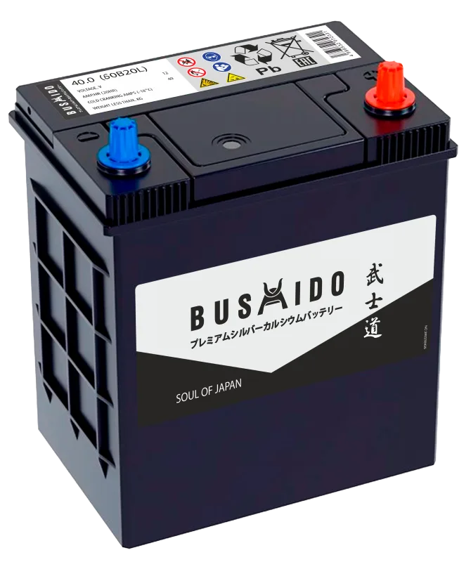 Аккумулятор Bushido 60B20L 40 Ah обр. пол 420A 186x127x220