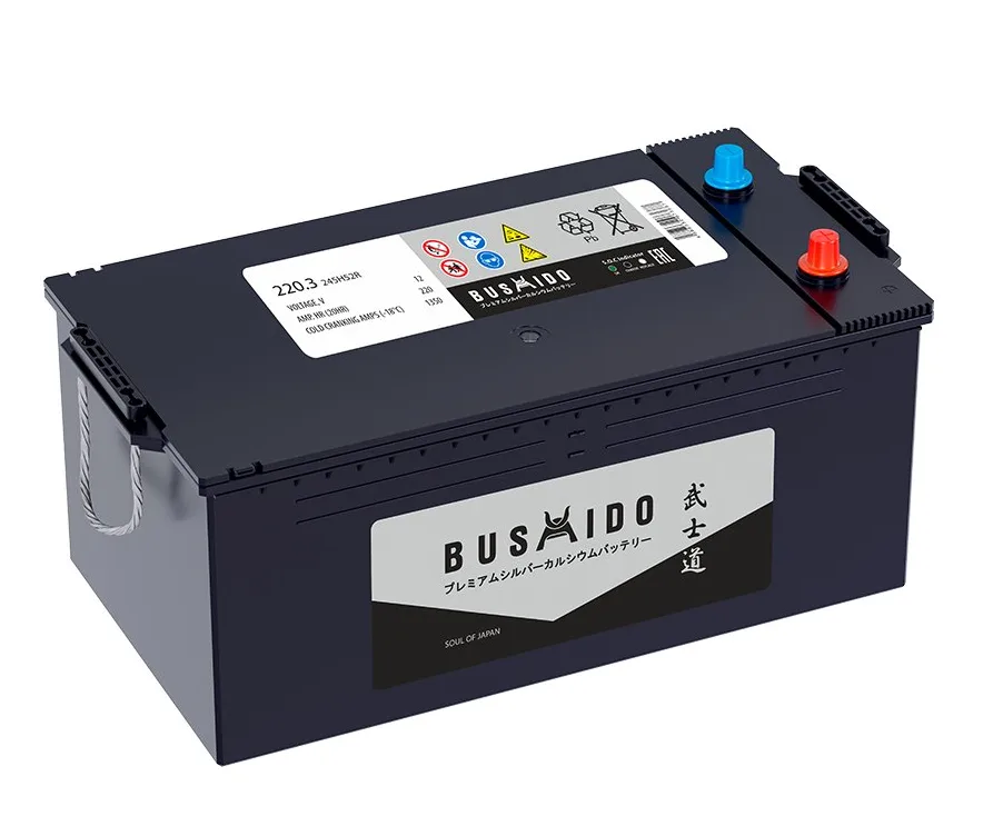 Аккумулятор BUSHIDO SJ 220 (C.3, CA) евро обр. пол. 1350A 515x260x220